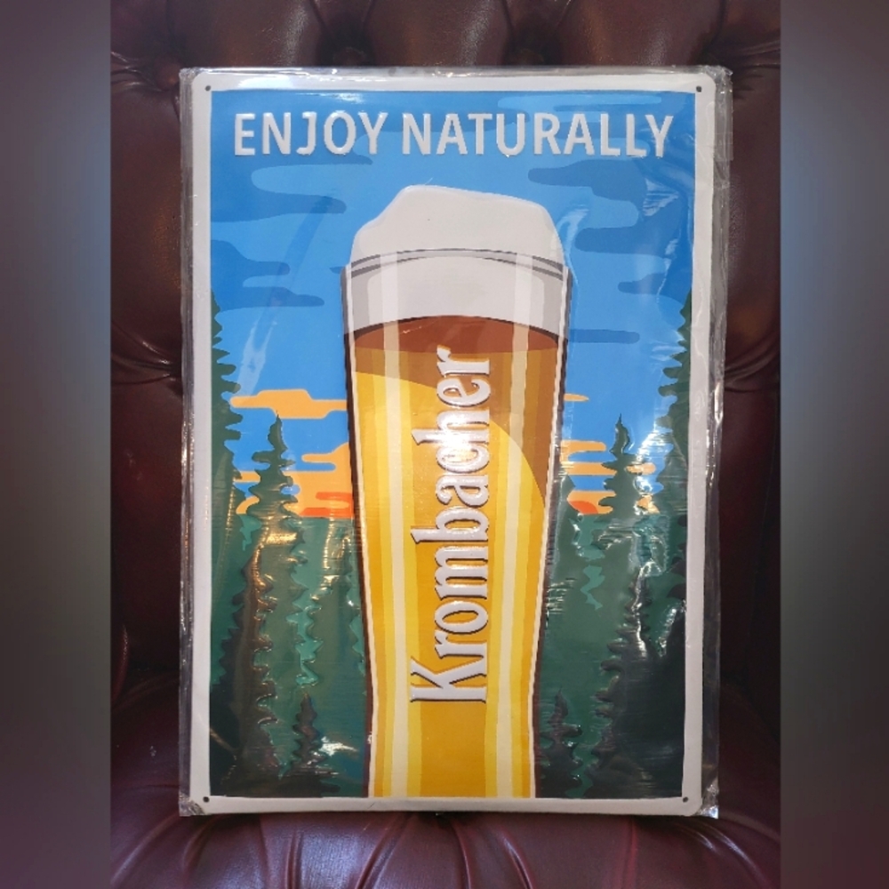 Krombacher Tin Wall Art